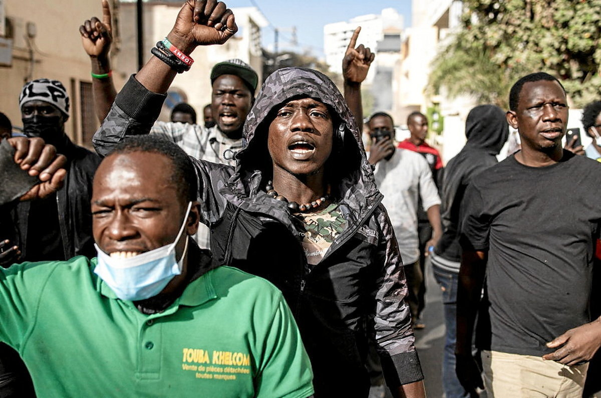 Protestak Dakarren, Senegalgo hiriburuan (AFP)