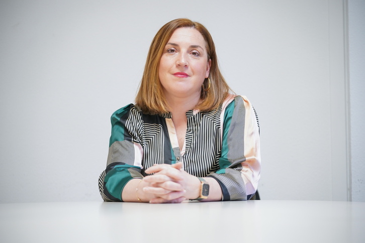 Edurne Basterra, en la sede de UAGA.