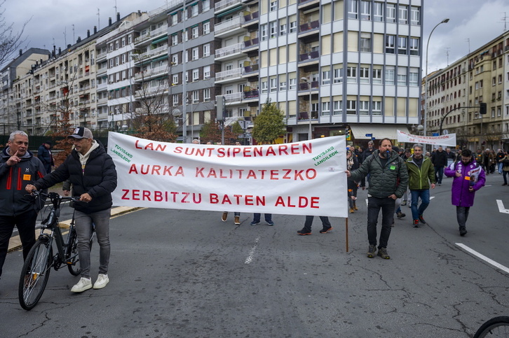 Manifestazioa egin zuten ostiralean.
