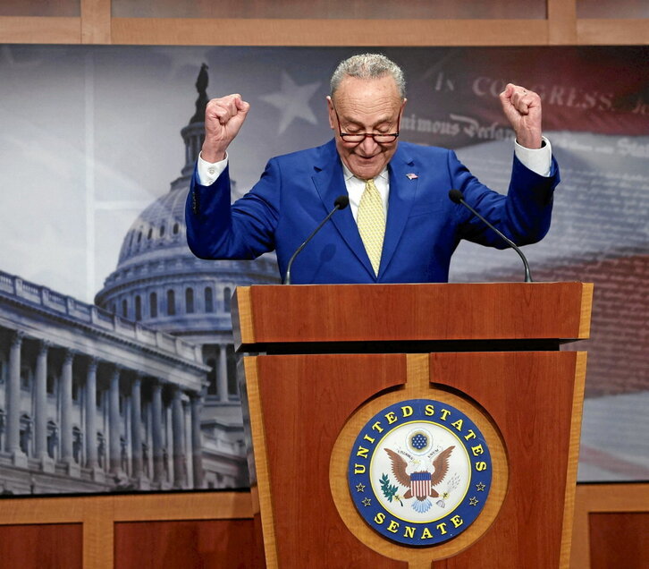 El líder demócrata del Senado, Charles Schumer.