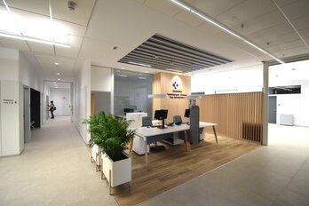 Zona de acceso al nuevo ambulatorio de Alde Zaharra, en Donostia.
