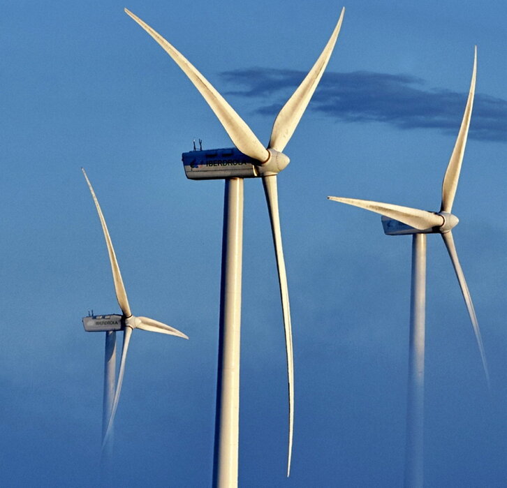 Un parque eólico en Galicia.