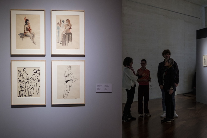 Amable Ariasen artelanak erakusketa batean.