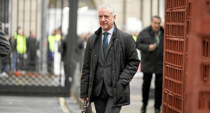 Iñigo Urkullu, a su llegada al Parlamento para una reciente sesión plenaria.