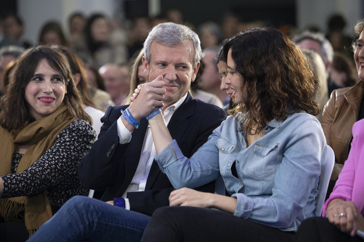 El candidato del PP, Alfonso Rueda, quiso dar un impulso a su campaña con la presencia de Isabel Díaz Ayuso.