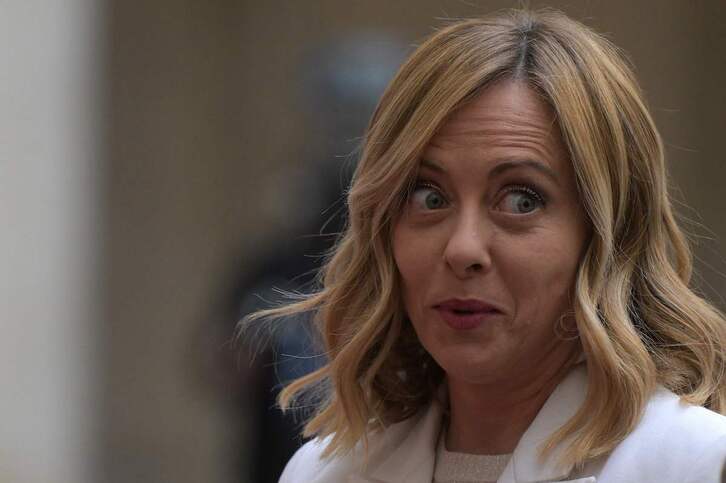 La primera ministra italiana.