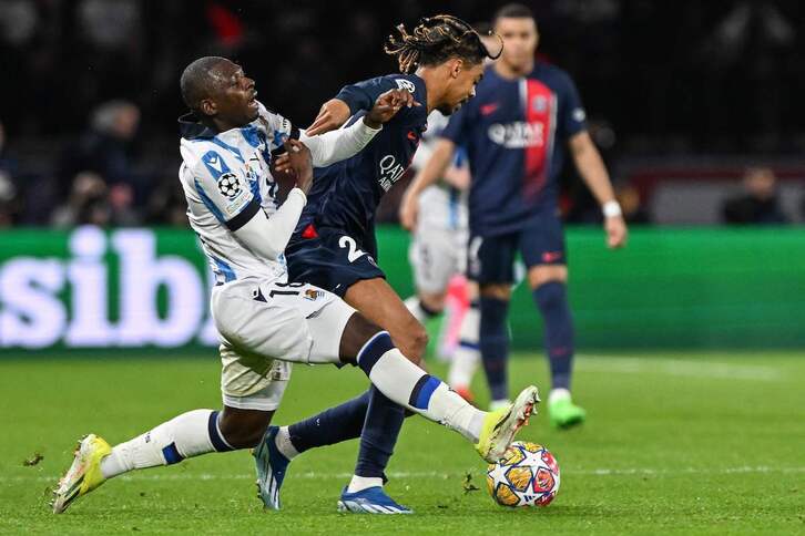 Hamari Traoré fue superado por Barcola en la jugada del segundo gol.