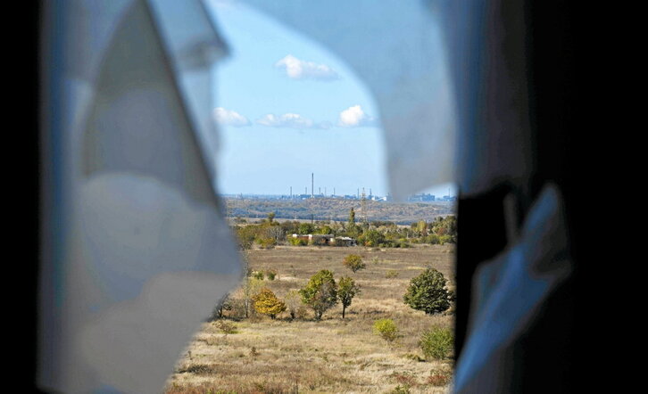 Vista de la ciudad ucraniana de Avdiivka .