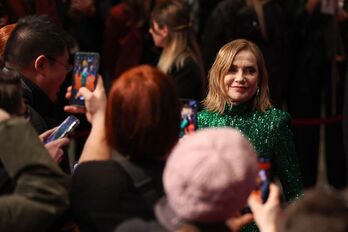 Isabelle Huppert, a su paso por Berlinale.