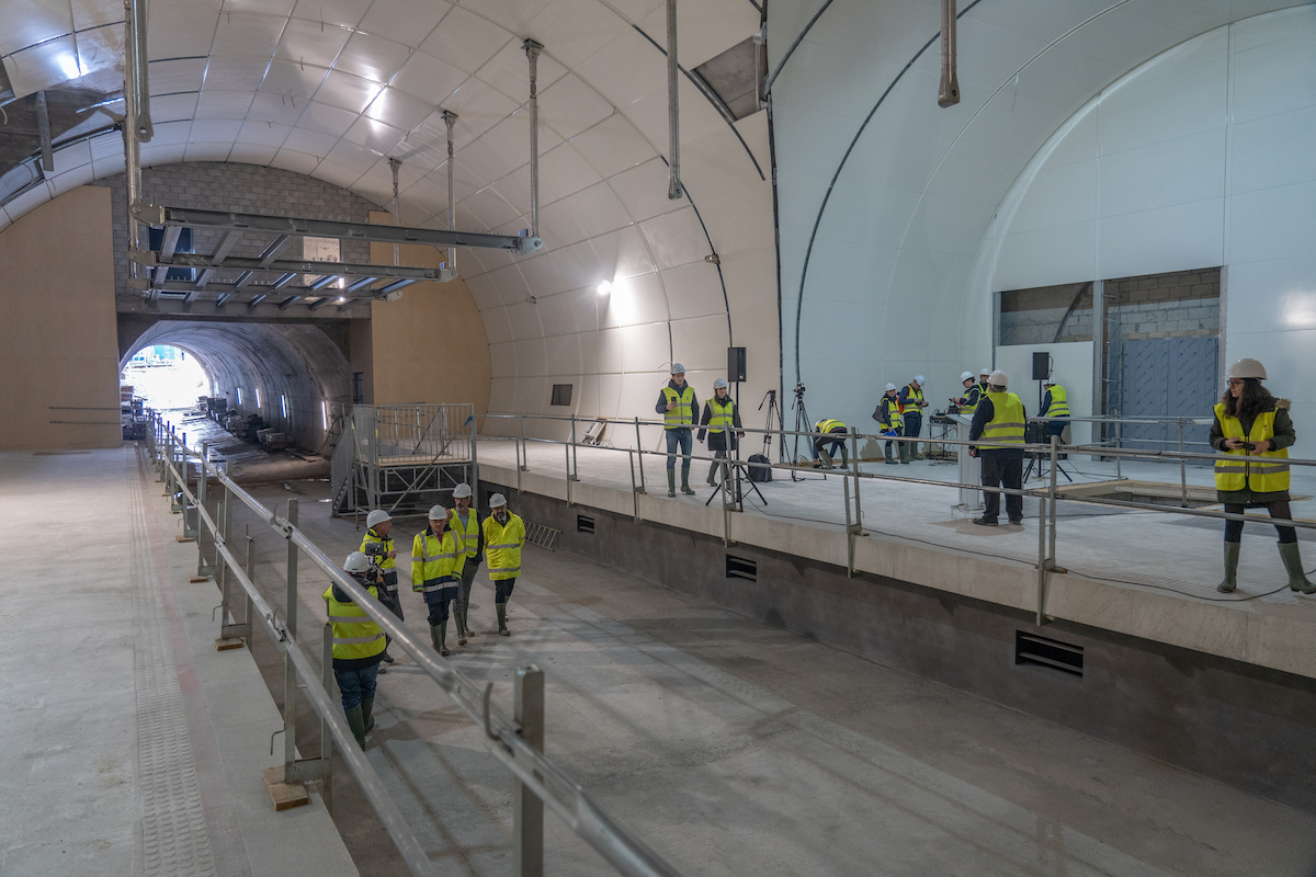 Aspecto de la futura estación que se ubicará entre las calles Errondo y Autonomía, y que sustituirá a la actual estación de la plaza Easo. (Andoni CANELLADA | FOKU)