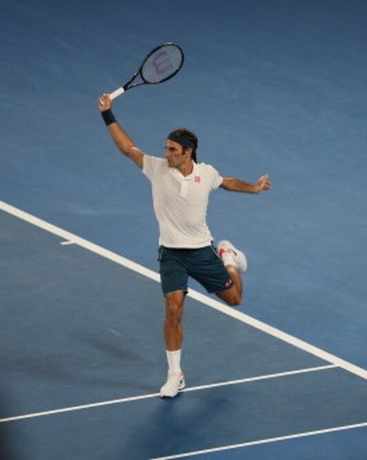 Federer, siempre elegante a una mano.