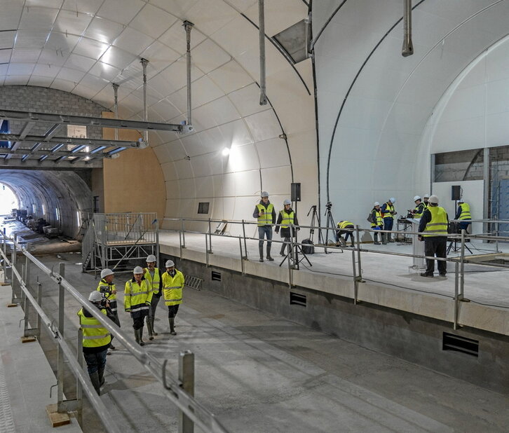 Aspecto de la futura estación que se ubicará entre las calles Errondo y Autonomía.