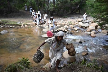 Los indígenas arhuacos conviven en estrecha relación con la naturaleza.