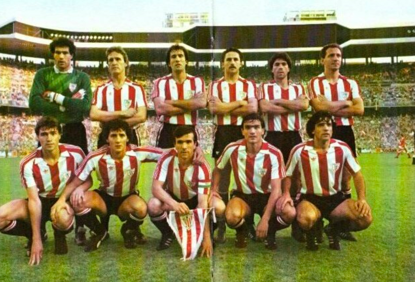 Once presentado por el Athletic en la final de 1985. (@AthleticTxistu)