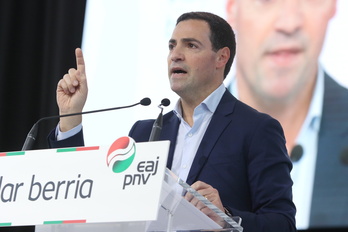 Imanol Pradales, en un acto el pasado enero en Durango.