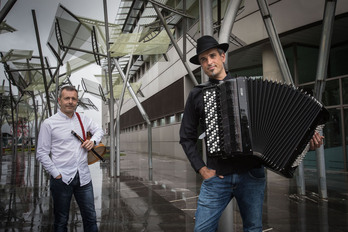 Garikoitz Mendizabal eta Gorka Hermosa, Bilbon.