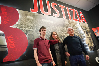Díaz de Argote, Martínez y Val del Olmo este jueves en Gasteiz.