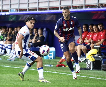 Eibarrek eta Leganesek lehen itzulian Ipuruan jokatutako irudia.