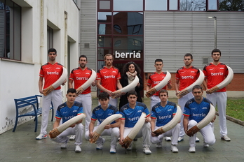 Txapelketan arituko diren erremontariak Martin Ugalde Parkean.