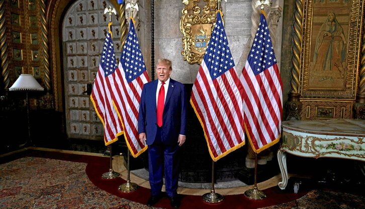 El expresidente de EEUU, Donald Trump, en su residencia de Mar a Lago, en Florida.