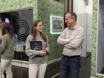 Pombo eta Walini, aurkezpenean.