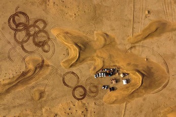 El desierto de Samawa es un punto de acampada.