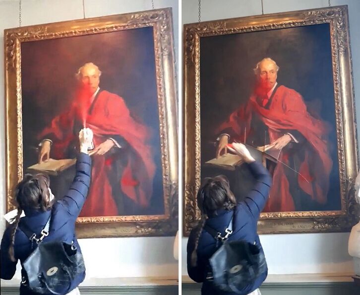 Instantáneas de la grabación difundida por Palestine Action.