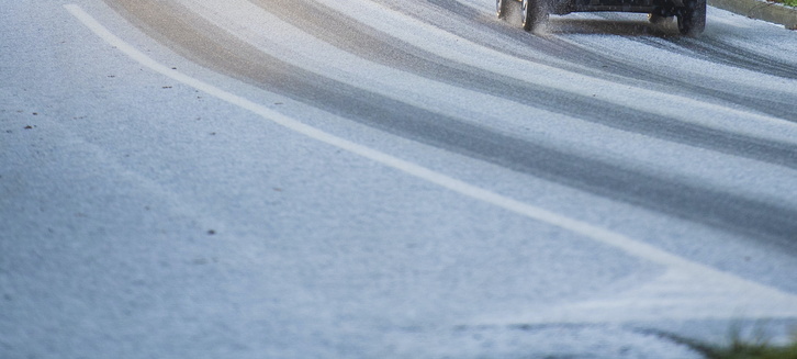 Una granizada ha provocado el accidente múltiple.