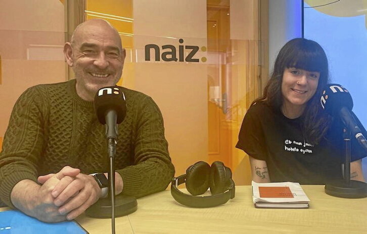 Josu Etxaburu eta June Romanet.