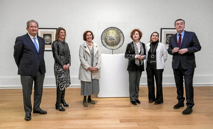 Presentación de las piezas, en el Bellas Artes de Bilbo.
