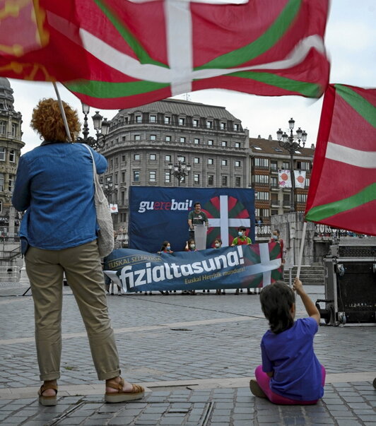 “Gu ere bai” plataformaren ekitaldi bat, 2021ean.