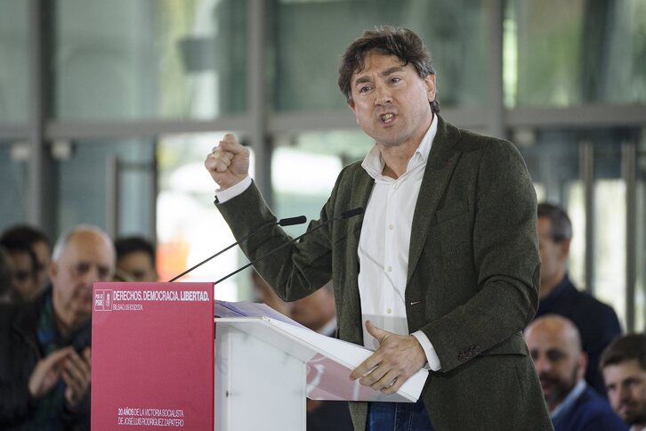 Eneko Andueza el pasado sábado en Bilbo.