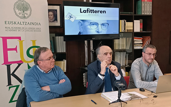 Lafitteren artxiboaren aurkezpena, Baionan.