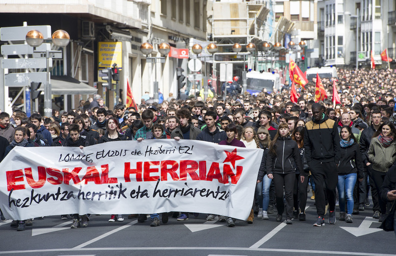 Manifestación que se llevó a cabo en Gasteiz.