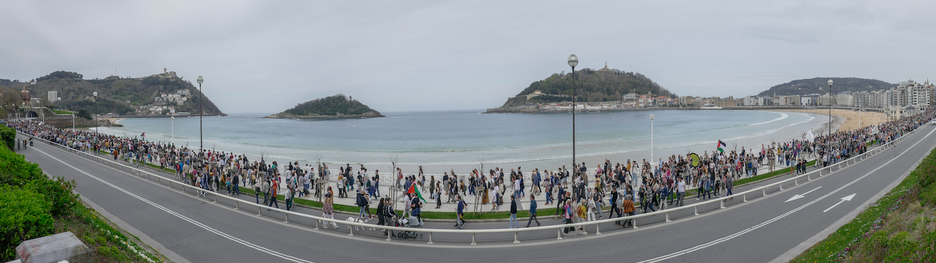 Panorámica del paseo de La Concha. Panorámica del paseo de La Concha.