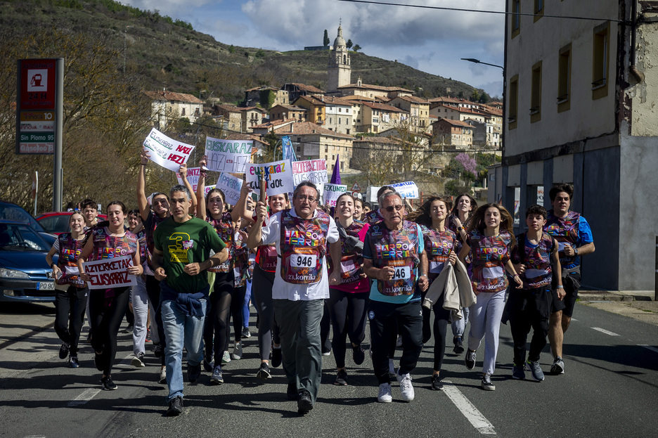 Korrika, Trebiñutik irteten.