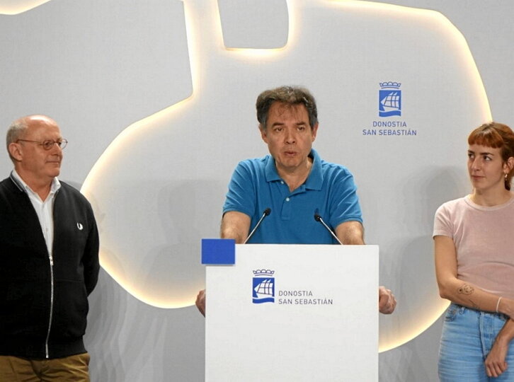 EH Bildu compareció ayer para presentar su batería de medidas.