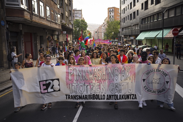LGTBI komunitatearen nazioarteko egunaren harira, 2023ko manifestazioa Bilbon.