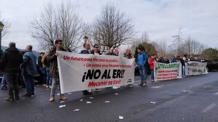 Imagen de una movilización de los trabajadores de Mecaner.
