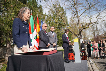 Marisol Garmendia, en su toma de posesión en Gasteiz.
