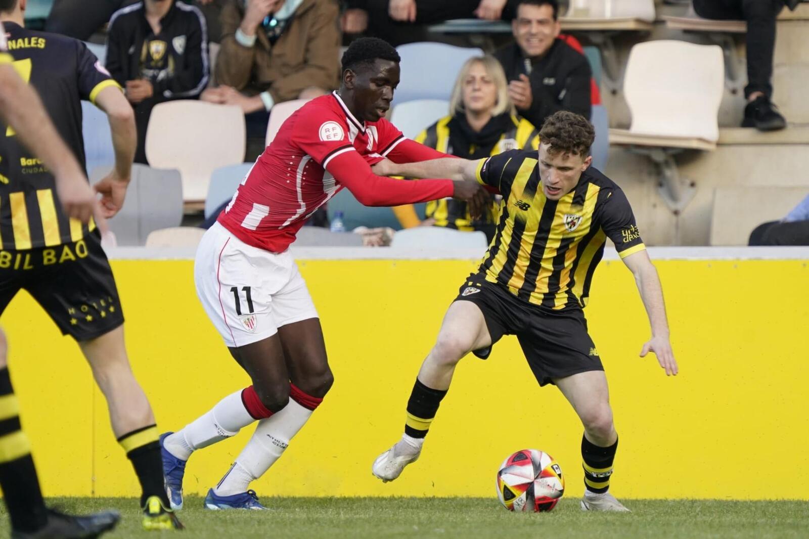 Adama Boiro participó en la victoria del filial ante el Barakaldo. (@AthleticClub)