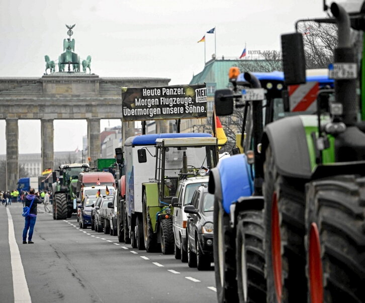 Tractorada en Berlín.