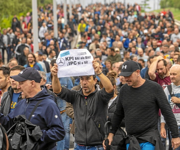 Protesta en Mercedes en julio de 2022.