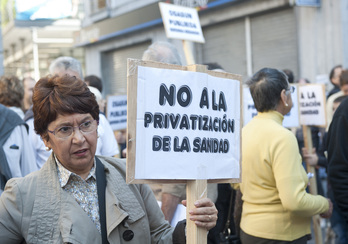 Movilización en Tolosa en defensa de la sanidad pública y contra las privatizaciones.