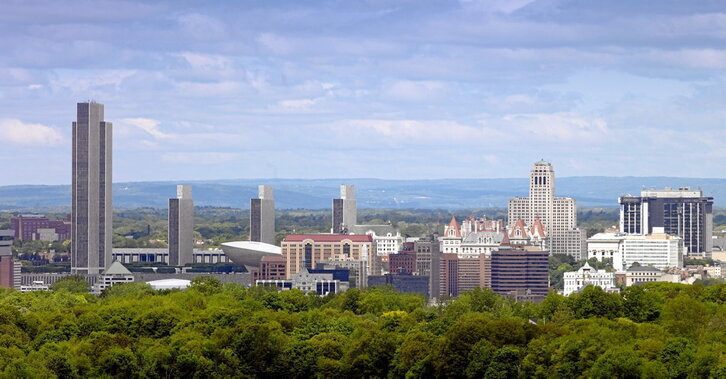 Distrito financiero de Albany, capital del estado de Nueva York