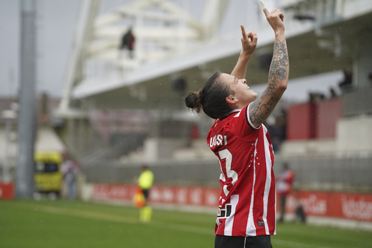 Patricia Zugasti ha firmado su primer hat-trick con la camiseta rojiblanca.