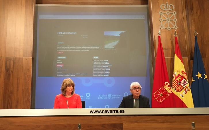 Ollo y Gastón, en la presentación de las mejoras introducidas en el archivo digital Oroibidea.