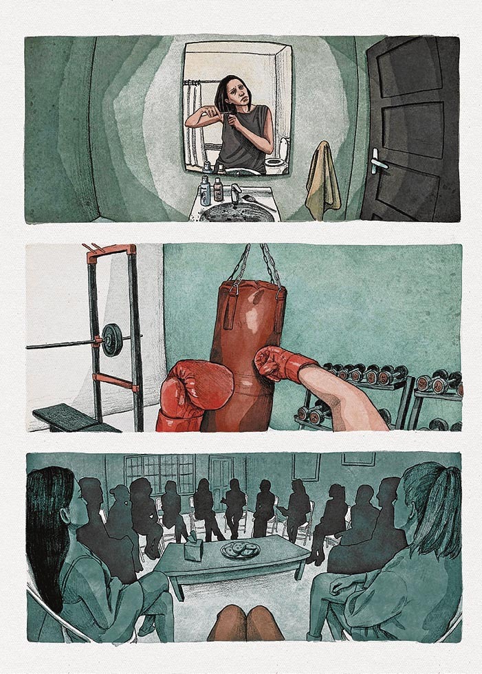 La ilustradora catalana se inspiró en sus amigas para dotar de forma a las protagonistas. Judit Crehuet