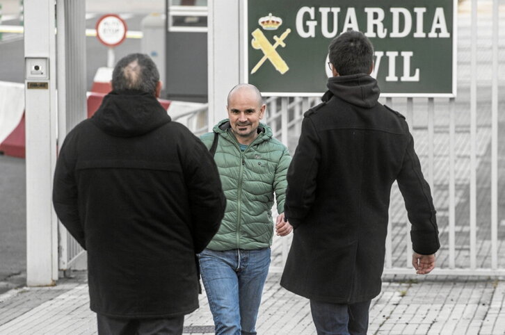 Haimar Altuna, en el cuartel de Intxaurrondo en enero de 2020.