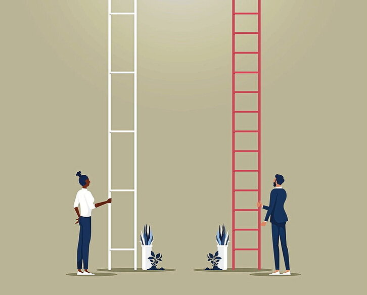 Emakumeek, «kristalezko sabaia» deituriko trabaz aparte, igotzea merezi duela sinistu behar dute.